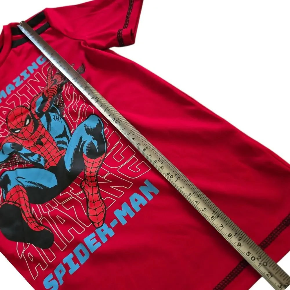 Spiderman Marvel Jumping Beans Boy SZ 8 red 2 piece matching short set
